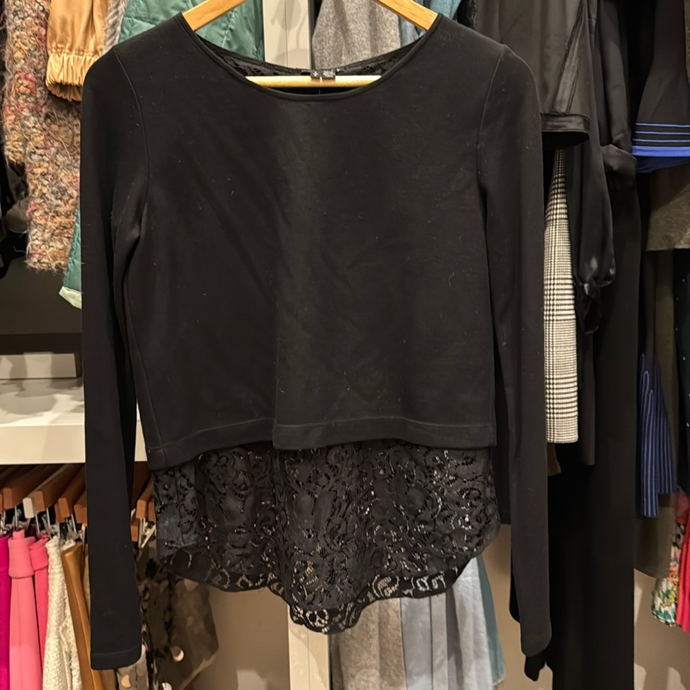 Theory lace combo top